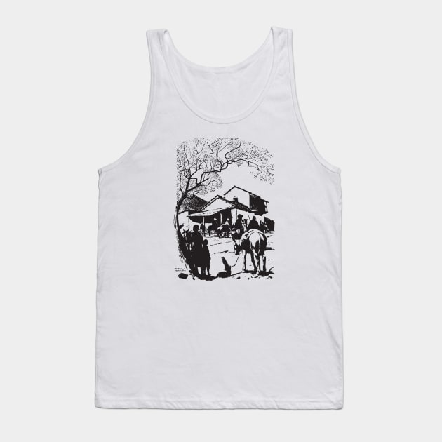 Gaucho Town by PPereyra Tank Top by Pablo Pereyra Art